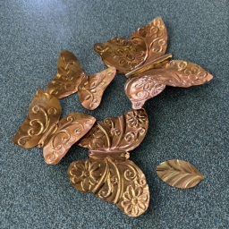 113年后豐社大與豐村國小-金屬浮雕-蝴蝶雛形